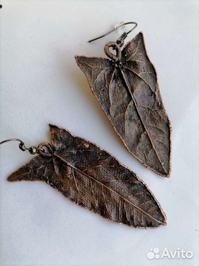 Украшения ручной работы из меди: серёжки, подвески