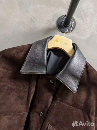 Куртка miu miu натуральная замша