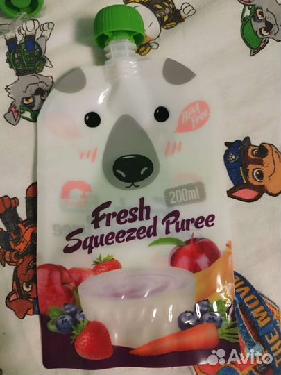 Многоразовые пакеты для детского питания паучи