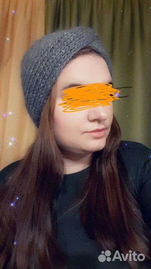 Повязка на голову вязаная