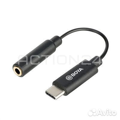 Переходник Boya BY-K4 3,5 мм.TRS (Мама) на Type-C