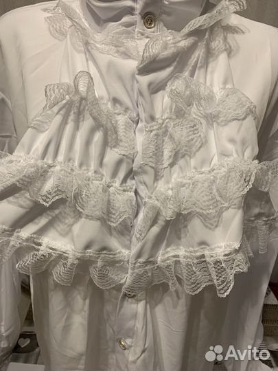 Винтажная белая рубашка