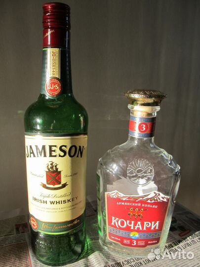 Бутыль стеклянная для вина 0,7л., 0,5л, 0,25 л