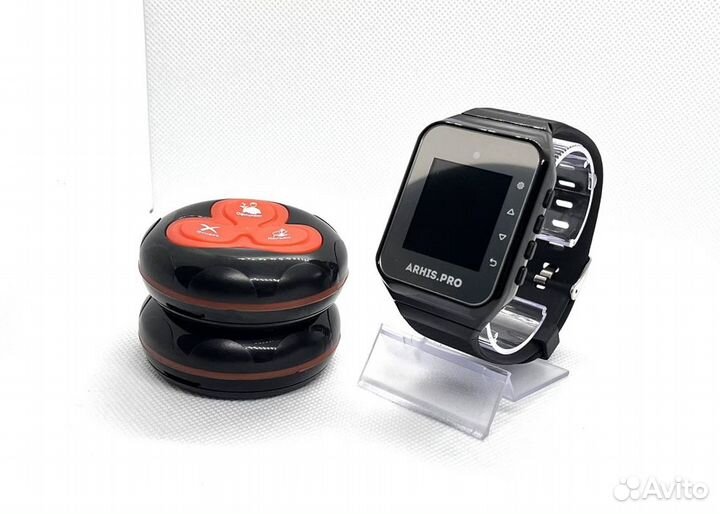 Кнопка и часы пейджер вызов официанта. Комплект