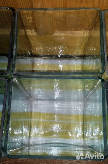 Квадратные ёмкости из цельного толстого стекла