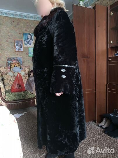 Шуба мутоновая с норкой 56