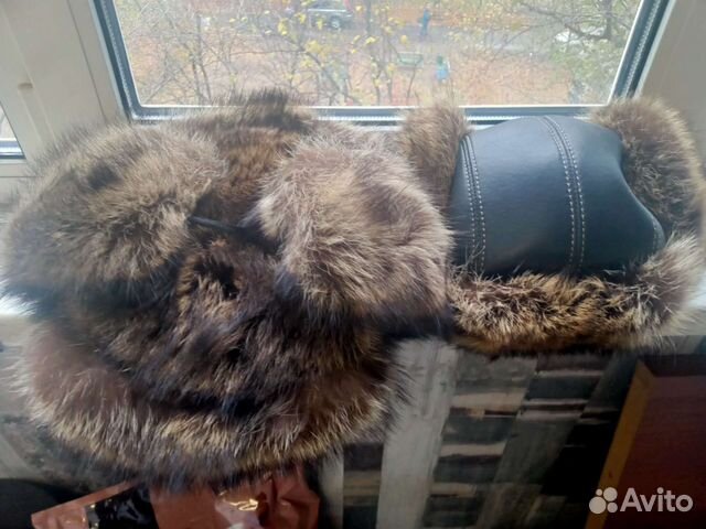 Шапка натуральный мех очень теплая