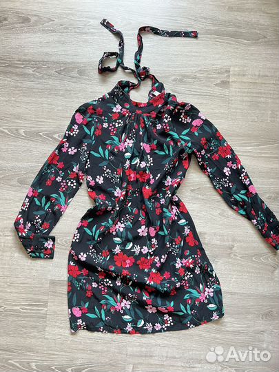 Mango Платье туника с цветами