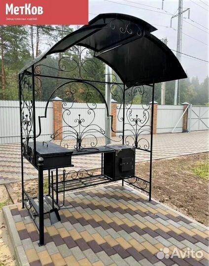 Кованые мангалы с крышей