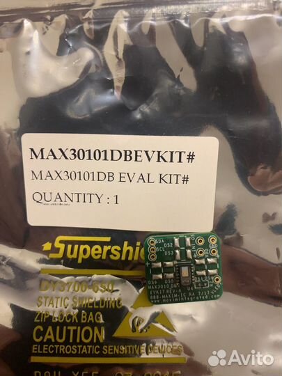 Датчик кислорода в крови max30101dbevkit + отладка