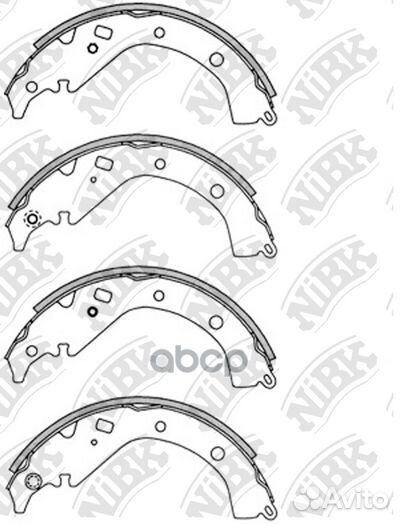 Колодки тормозные барабанные toyota allion 2001