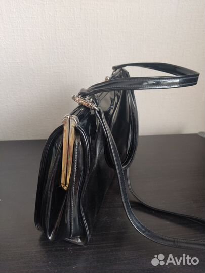 Лакированная женская сумка/саквояж