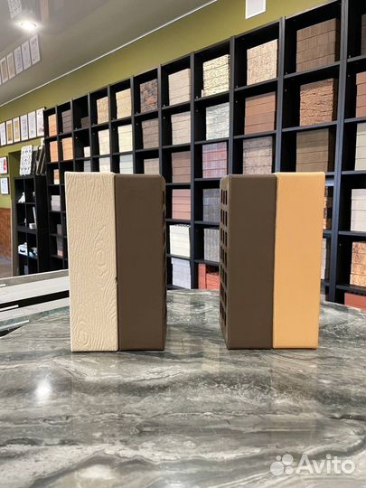 Кирпич облицовочный коричневый рустик завода жкз