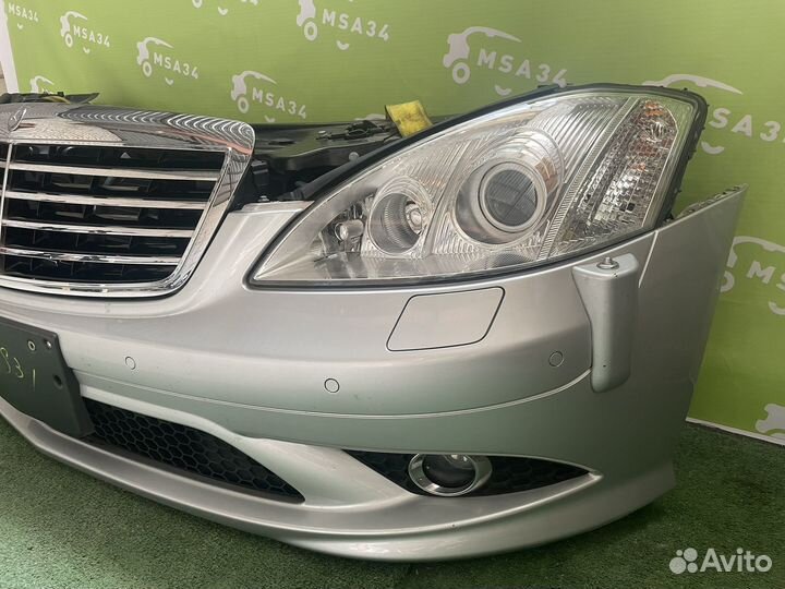 Ноускат для Mercedes S-класс w221 AMG серебристый