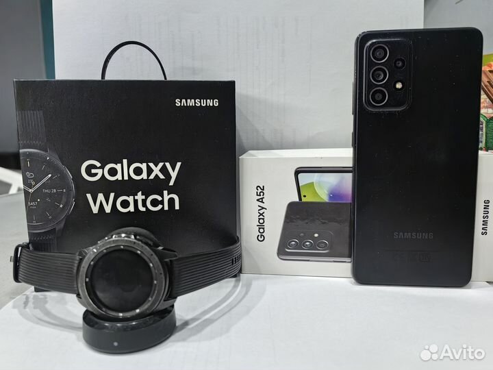 Смартфон samsung galaxy A52 + смарт часы Samsung