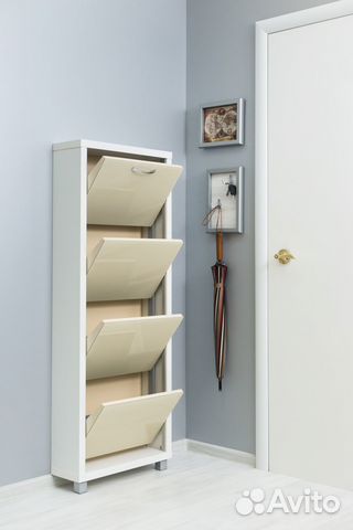 Обувница Айрон-4 стекло Капучино