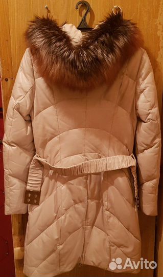 Кожаный пуховик