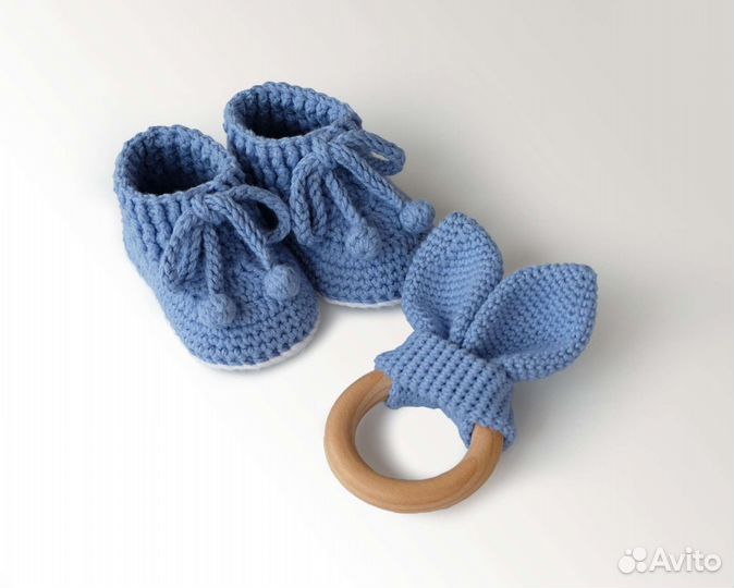 Пинетки вязаные, грызунок