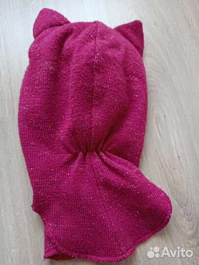 Шапка шлем для девочки зима 116-122