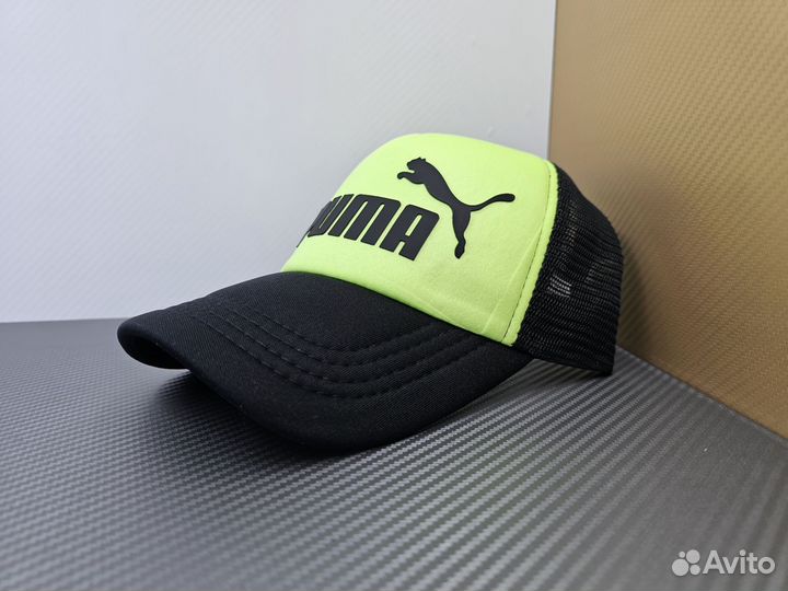 Бейсболка Puma салатовая сетка