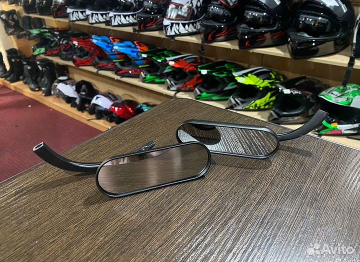 Зеркала на мото 8mm-10mm черные в комплекте 2 шт