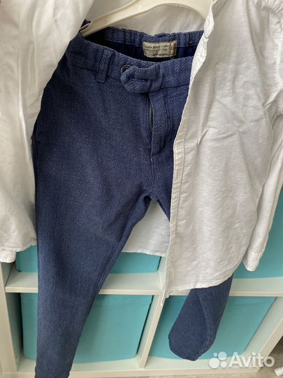 Брюки zara, рубашка лен mango