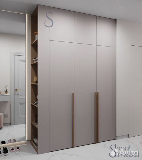 Шкаф распашной однодверный №11 (дуб). 550х2400