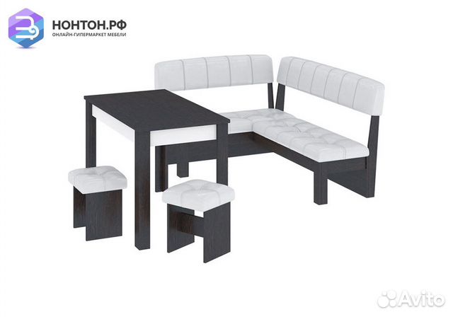 Кухонный уголок Альфа венге цаво / белый кожзам