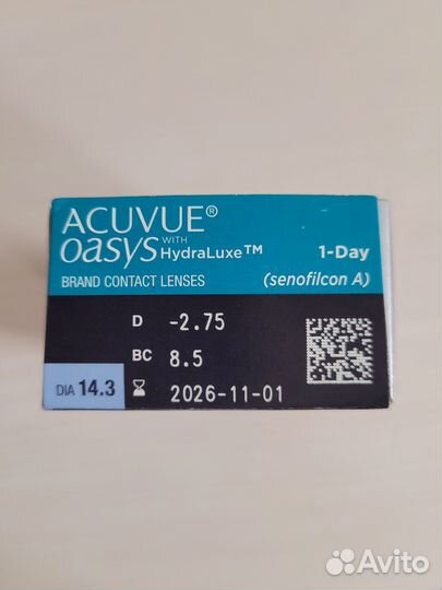 Линзы acuvue oasys однодневные