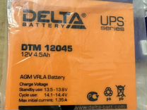 Новый Аккумулятор Delta DTM 12045 12v 4,5Ah