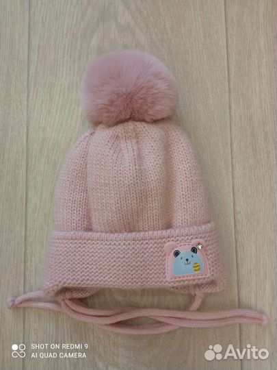 Шапка для новорожденного зима