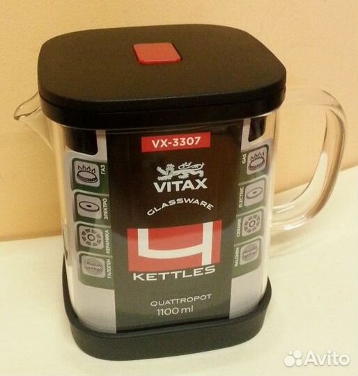 Чайник заварочный стеклянный Vitax 3307