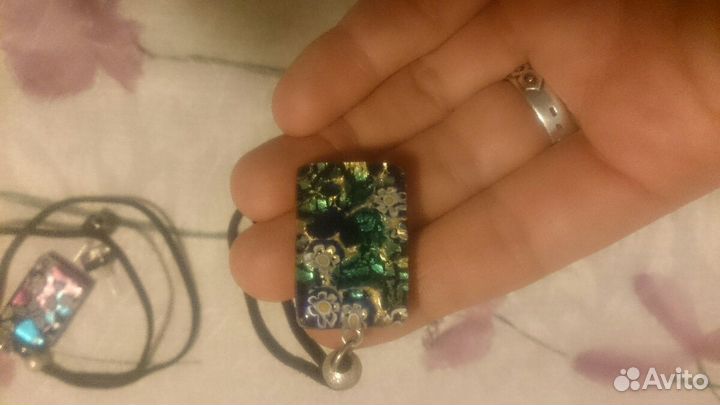 Кулон+серьги