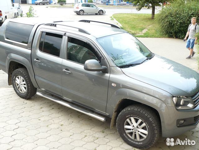 Рейлинги Volkswagen VW Amarok 2010 серебристые