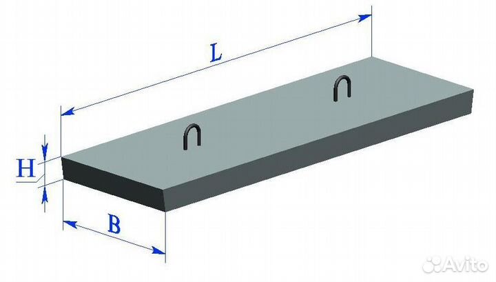 Перемычки плитные 2пп 21-6 2070*380*140 вес 0,275т