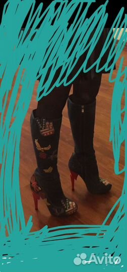 Сапоги на шпильке