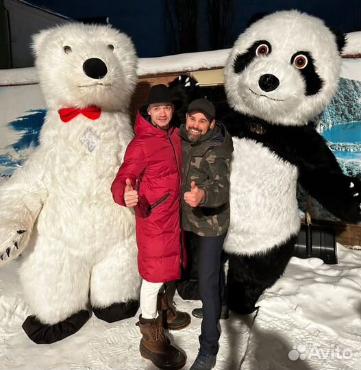 Ростовые куклы - Белые Мишки поздравление сюрприз