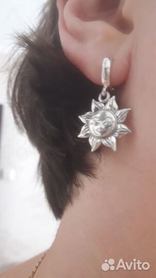 Серебряные серьги висюльки