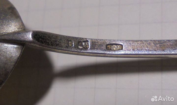 Ложка чайная серебро 916 пробы