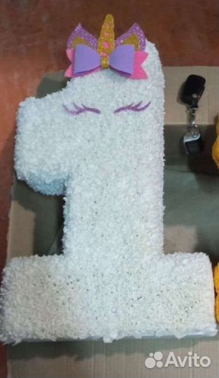 Цифра 1 на годик девочке