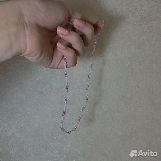 Ожерелье из бисера и жемчуга