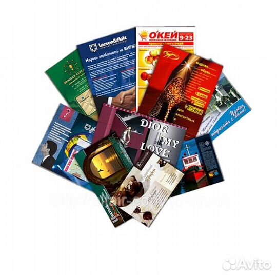 Типография листовки наклейки брошюры