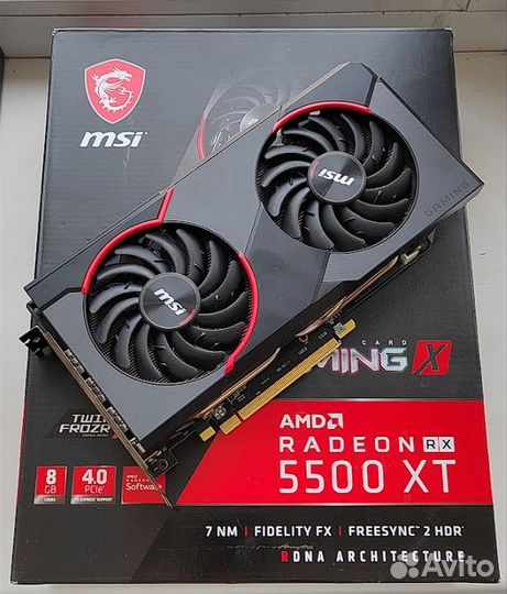 Видеокарта MSI AMD Radeon RX 5500 XT gaming X 8G