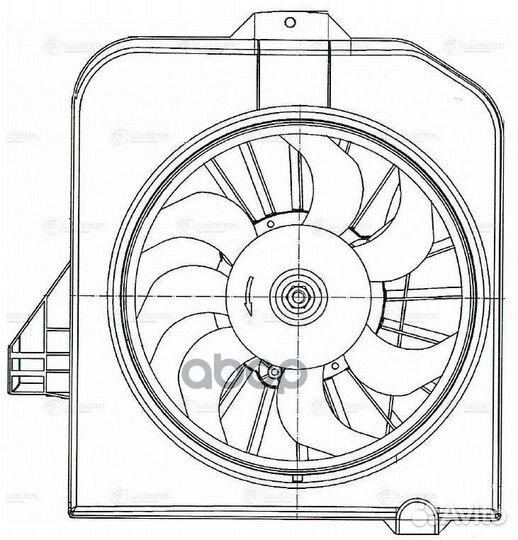 Вентилятор радиатора с кожухом dodge caravan/CH