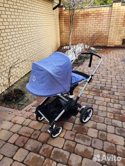 Коляска bugaboo FOX complete ALU-blue melange 2в1