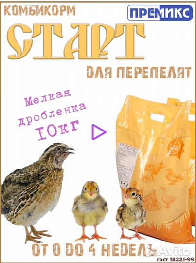 Корм для перепелов