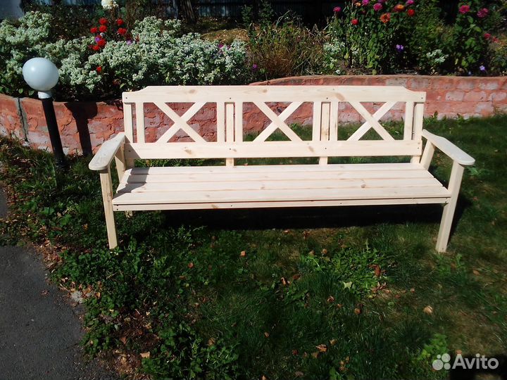Скамейка садовая деревянная