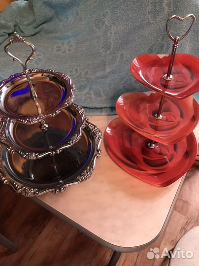 Ваза трехярусная для фруктов и сладостей