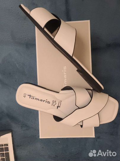 Новые кожанные шлепанцы Tamaris, Германия