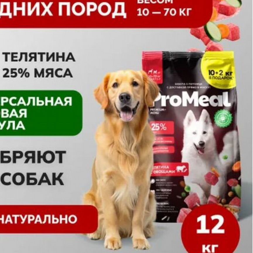 Корм для крупных собак ProMeal Premium 